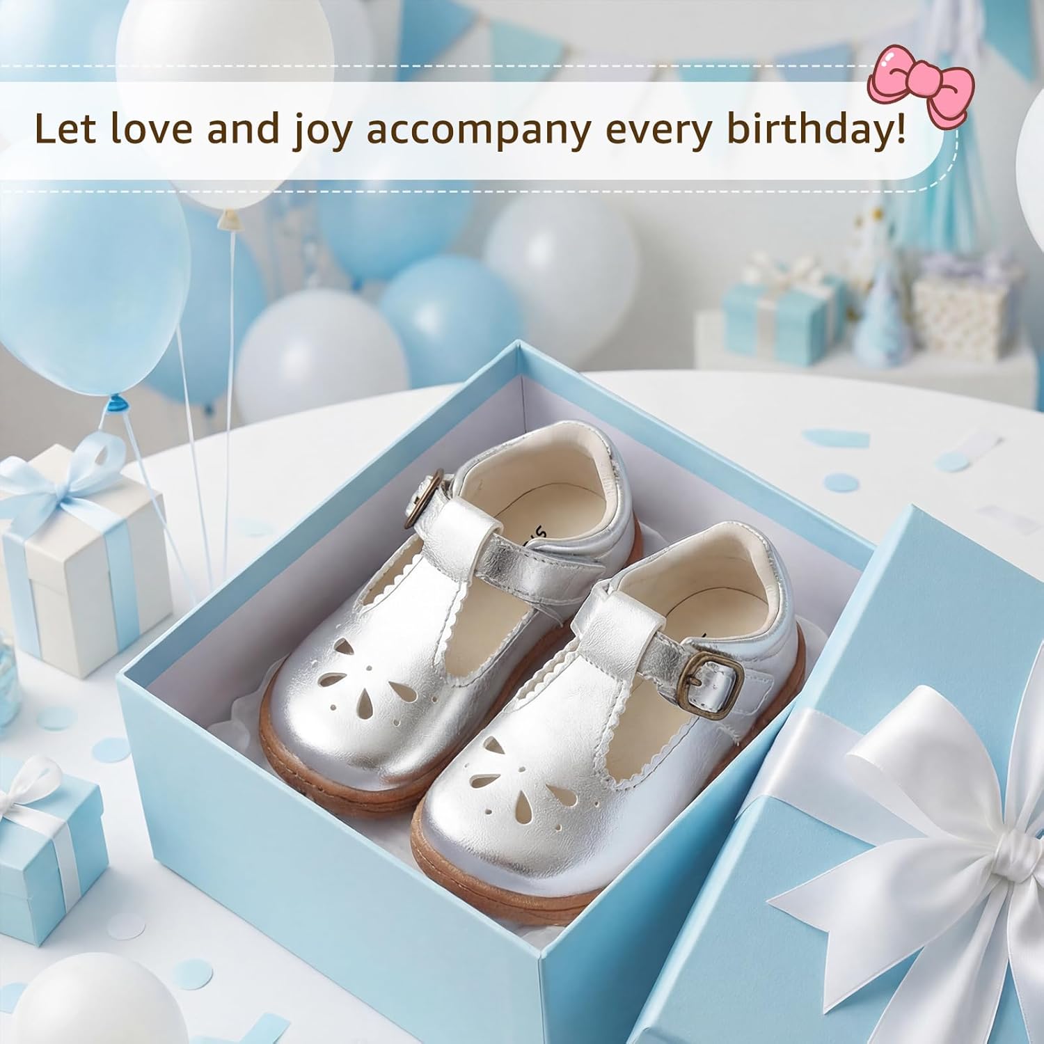 Toddler Girl Mary Jane Dress Shoes Wide Ballet Flats for Girls Party School Shoe - Image 7