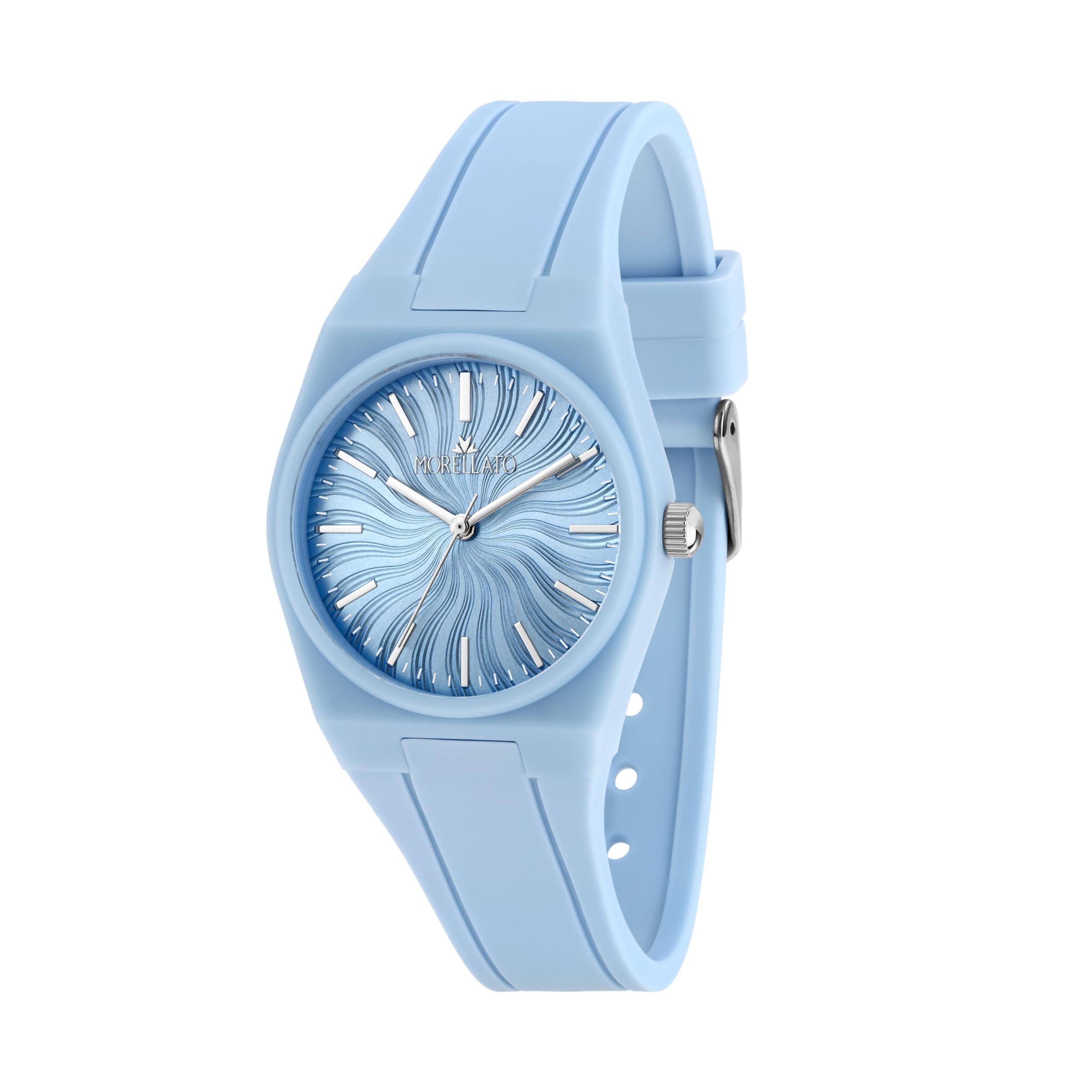 Morellato Orologio Donna, Solo tempo, Analogico, 34 mm, Collezione VIVACE, Silicone, Motivo a Onde