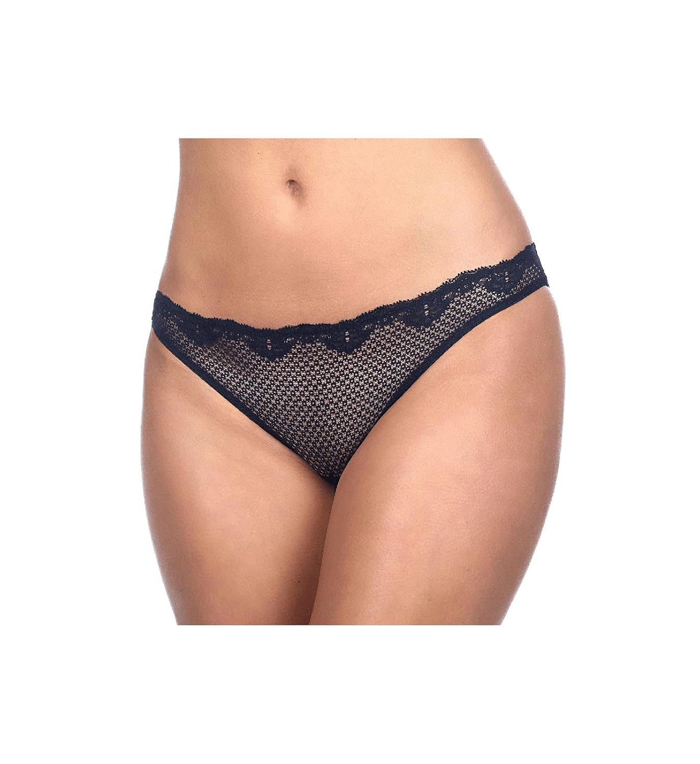 Timpa Womens Alice Lace Low Rise Thong 615700 Black L