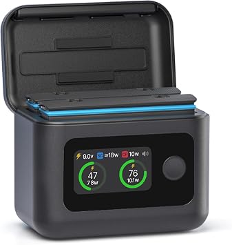 Intelligent 5in1 Battery Charger for Insta360 X5 Batteries 27W Dual Channel Charger Case, Intelligent Two Way Charger Hub for Insta360 X5, with LED Display, Battery Display No Batteries