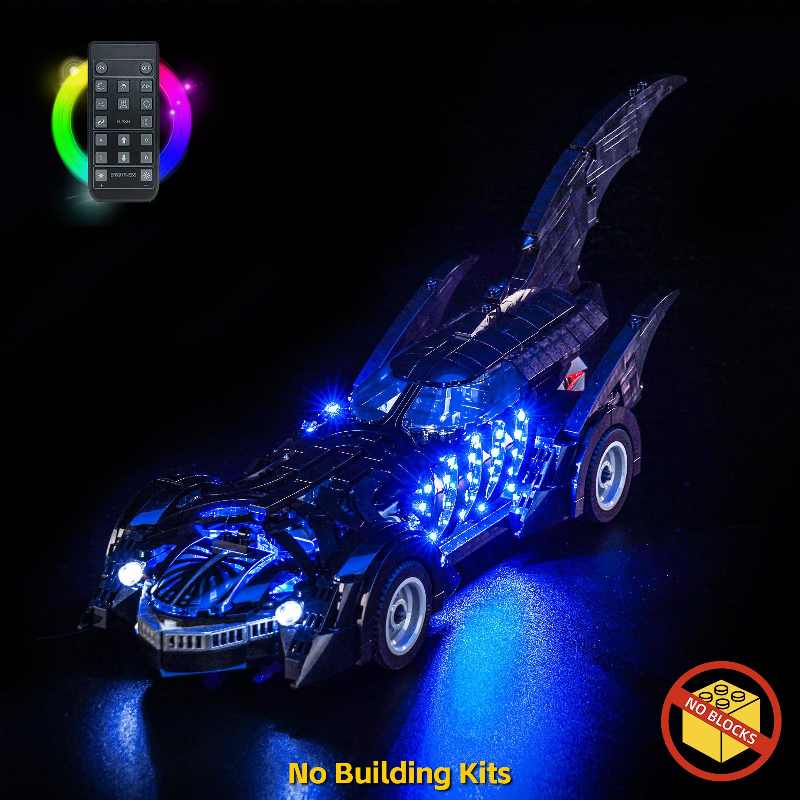 Remote Control Led Light Set Compatible with Lego B'atman Forever B'atmobile 76304 (No Model) - Image 2