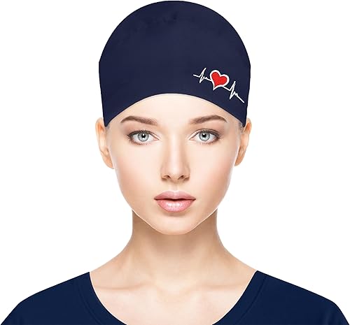 Vista 50 de Fesciory Gorras de trabajo ajustables con botón y banda para el sudor, sombreros de cola de caballo para mujer, cabello largo