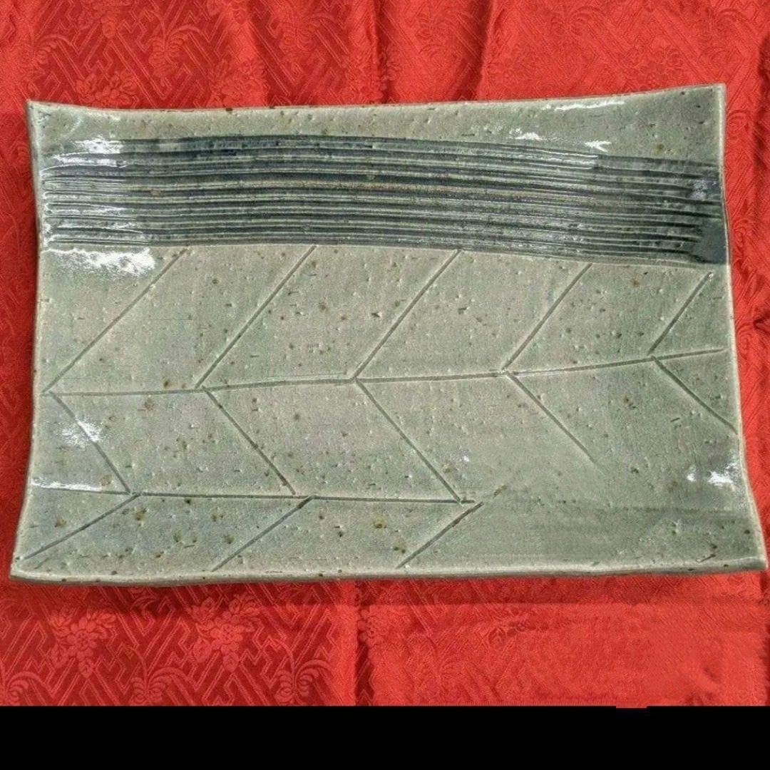 ♢希少♢一宗窯 手造り 萬古焼 長角大皿 34㌢✕24㌢ 【公式通販】