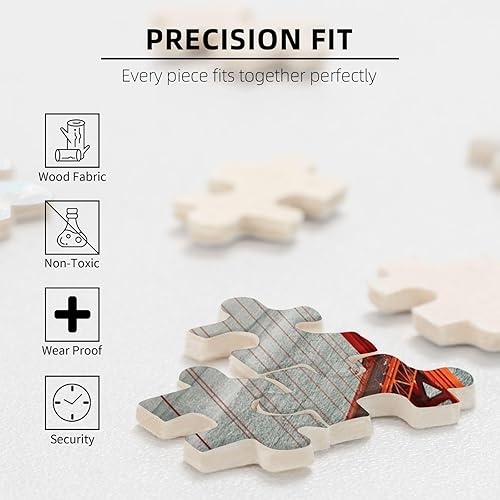 Miniatura 4 de Golden Gate Bridge Rompecabezas de 1000 piezas para adultos, rompecabezas de suelo, juegos educativos divertidos o juguetes para ancianos y amigos,