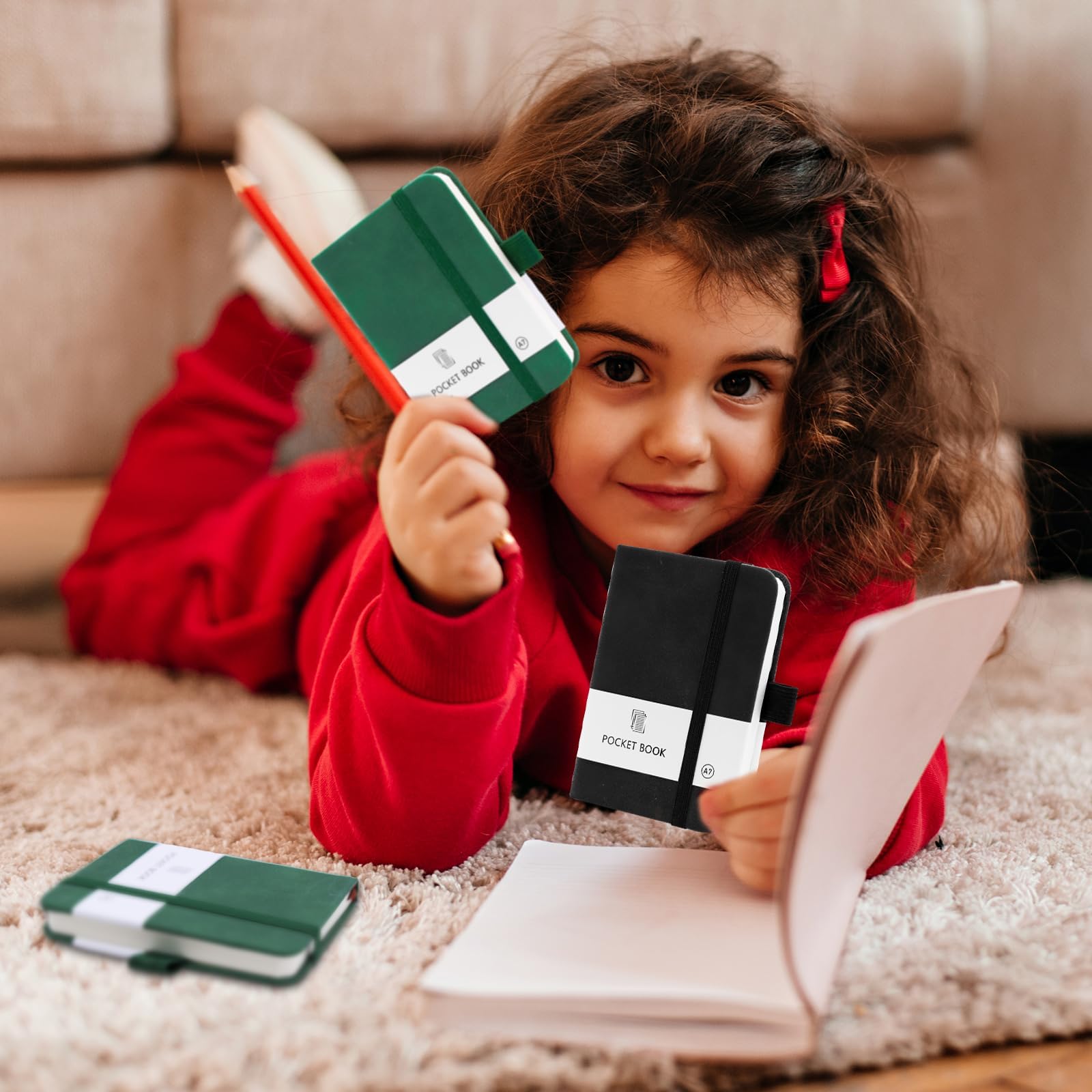 Taccuino A7 25 PCS Mini Taccuino Tascabile a Righe Quaderno per Scuola Lavoro Viaggi