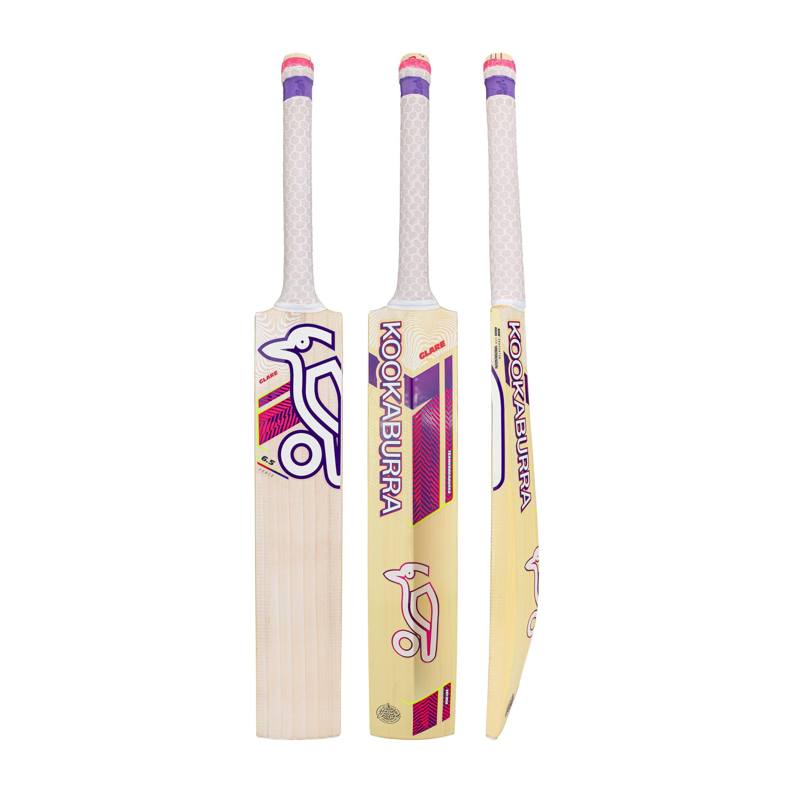 Kookaburra Glare 6.5 Force Cricket Bat - Short Handle, Pink & Purple