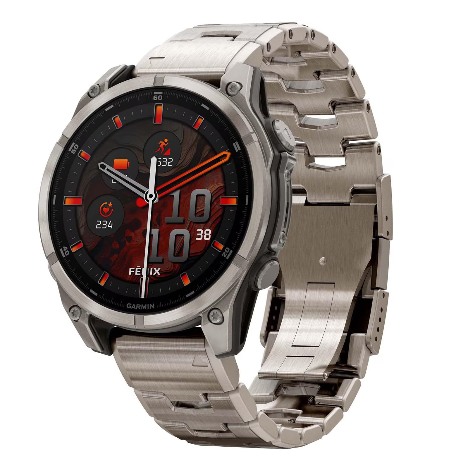 Garmin Fenix 8 – 47mm AMOLED Sapphire Titanyum Vented Titanyum Kayışlı