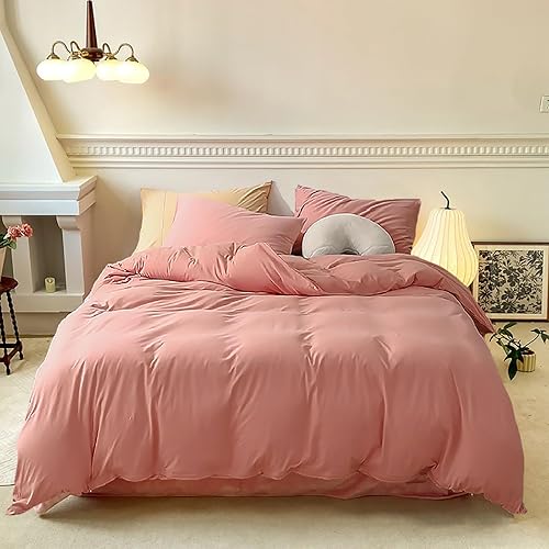 Miniatura 25 de Luxlovery Juego de edredón gris King para hombres y niños, juego de ropa de cama gris oscuro, manta edredón moderna de color sólido gris, cómodo,