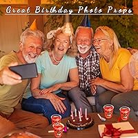 Vista 14 de Zubebe 100 vasos de chupito de cumpleaños de 2 onzas, vasos desechables de 2 onzas, regalos de fiesta de cumpleaños para ella y él, mujeres