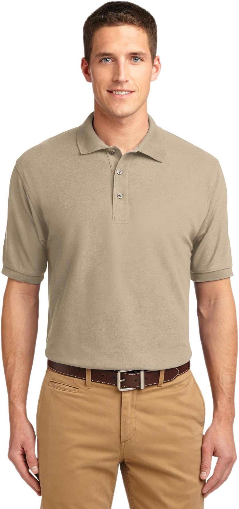 Port Authority Silk Touch Polo. K500 Stone