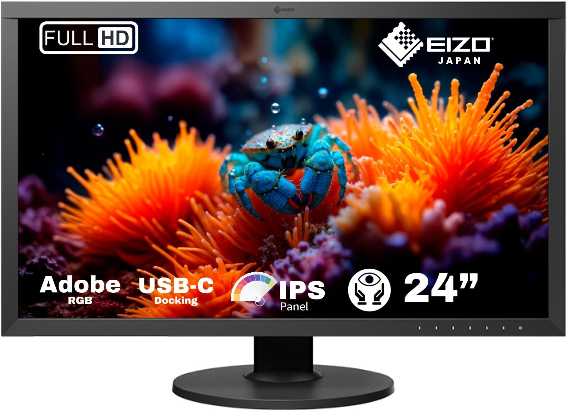 EIZO ColorEdge CG2420 Monitor for PC 24.1 Inch IPS Display 1920x1200 WUXGA 10-bit with 99% Adobe RGB, 98% DCI-P3, Built-in Calibration Sensor, Uniformity Equalizer, Pro Photo Editing