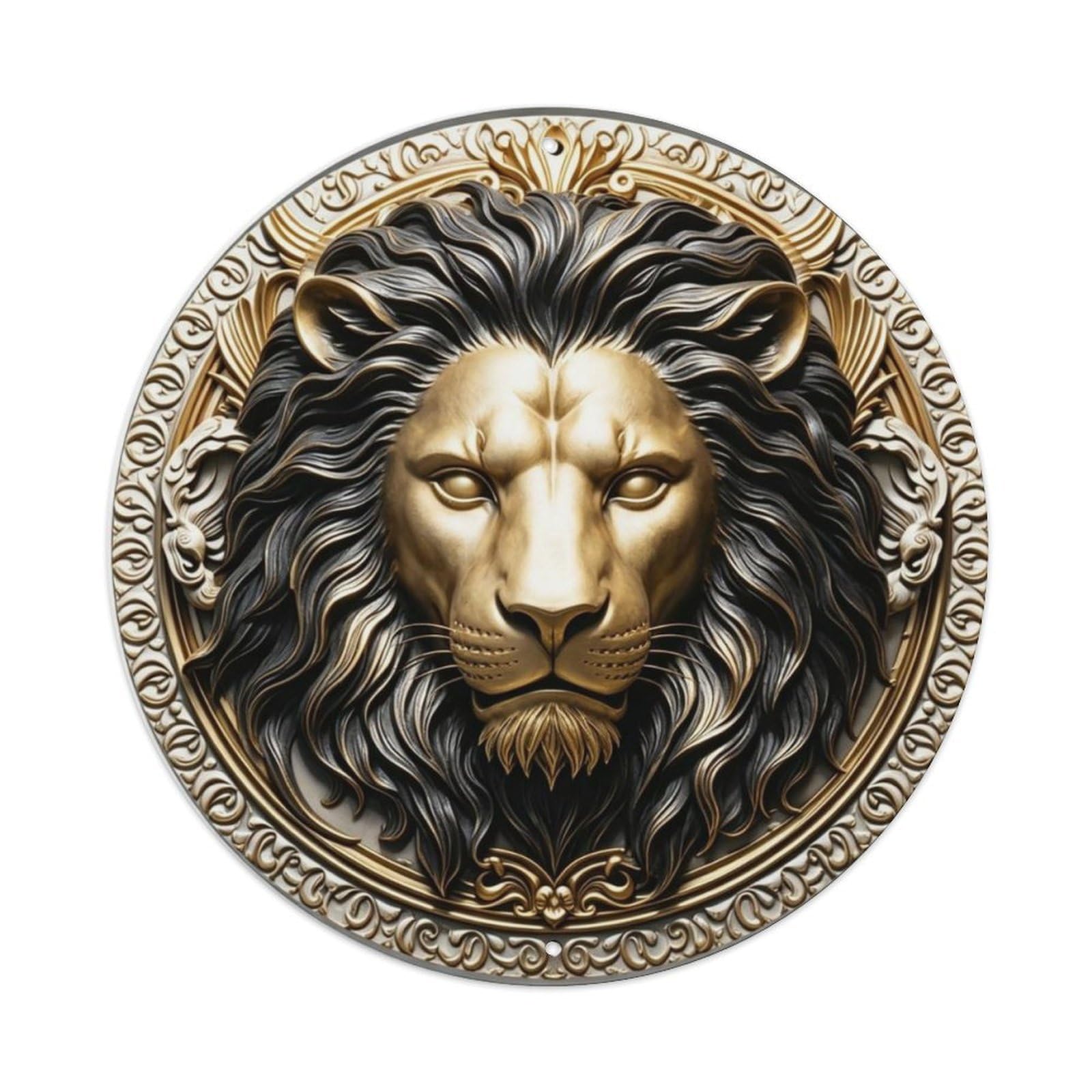 Leo Lion Head Zodiac Sign 3D Astrology Metal Tin Sign Plaque