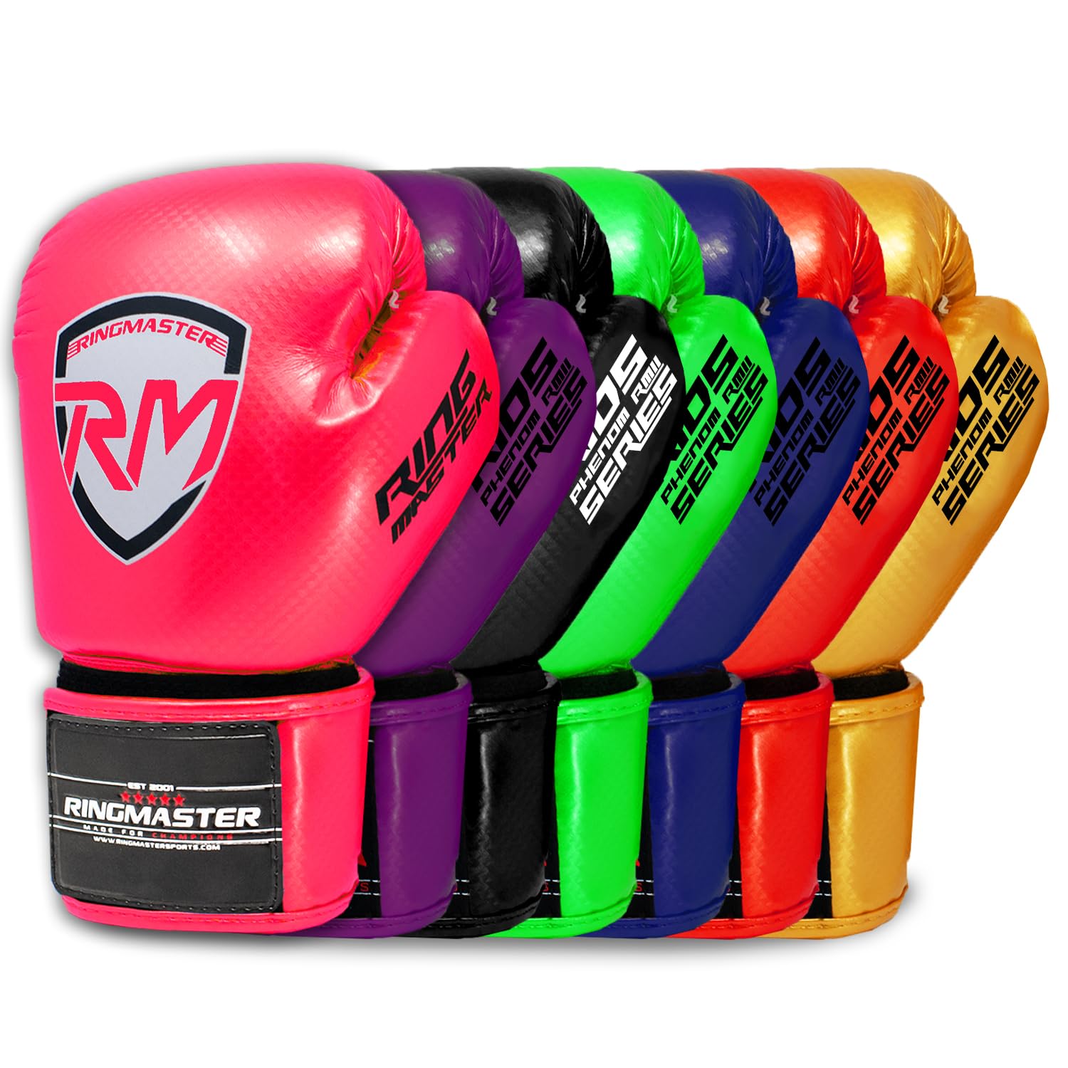 Ringmaster Sport-Kinder-Boxhandschuhe, Carbon-Leder, Training, Sparring, Boxsack, Handschuh