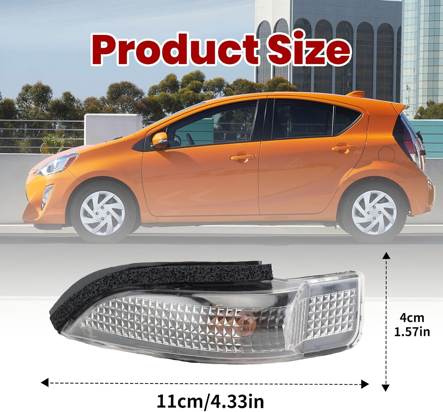 Car Rearview Mirror Turn Signal Indicator Light For Toyota Corolla/RAV4/Camry/Yaris/Prius C/Avalon 2012 2013 2014 2015 2016 (Left and Right)