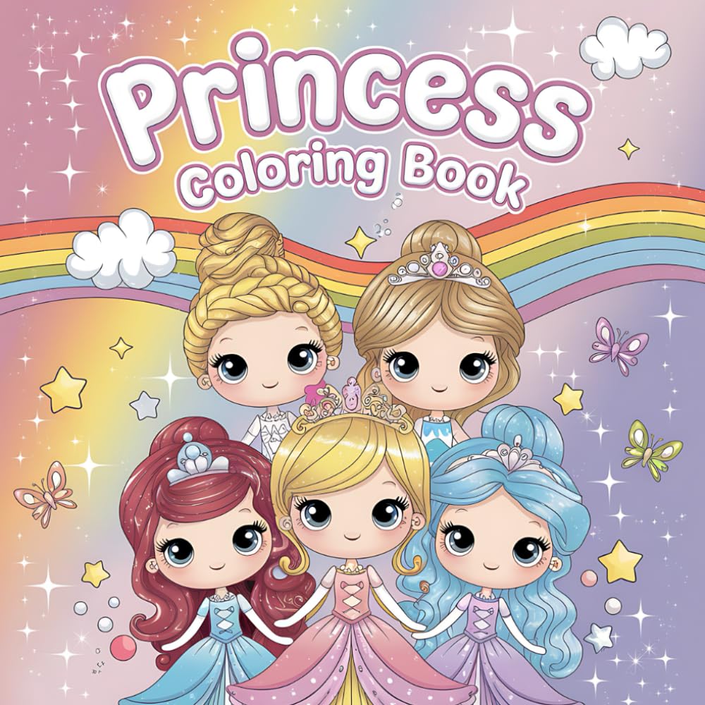 Princess Coloring Book: 50 Enchanting Designs for Creative Kids