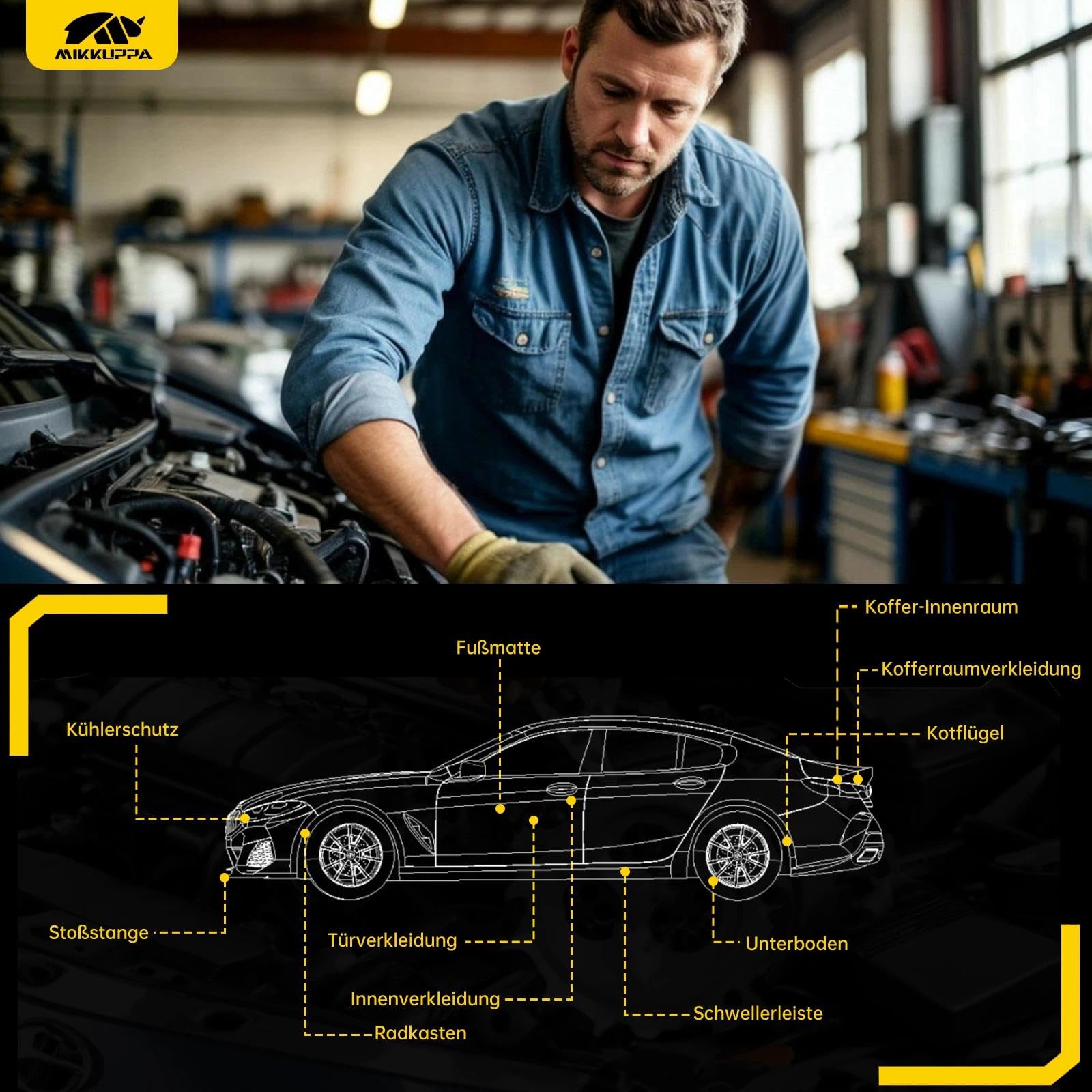 MIKKUPPA Zestaw 300 klipsów mocujących do samochodu | Klamry do tapicerki drzwi klipsy plastikowe nity zderzak nity rozprężne karoseria klipsy zestaw mocujący do Opel
