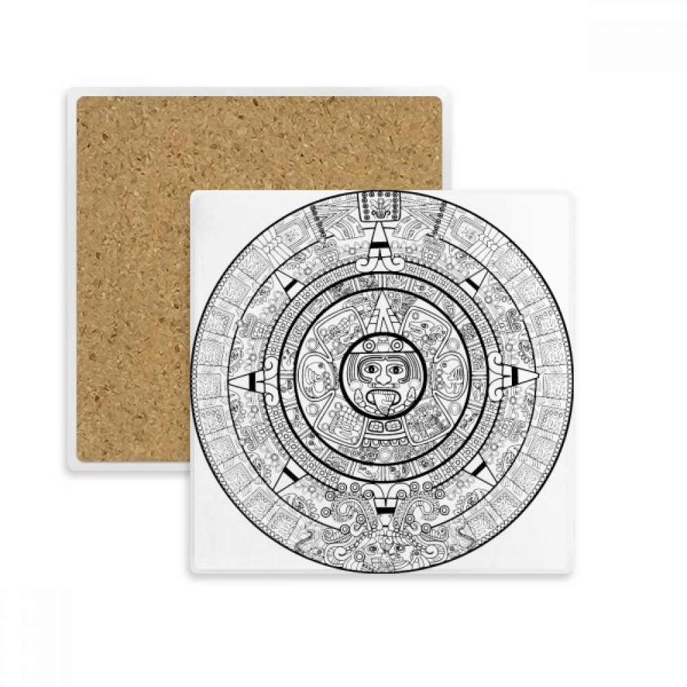 Coaster absorbant Pharaon Egypte Antique sous-verre carré en pierre