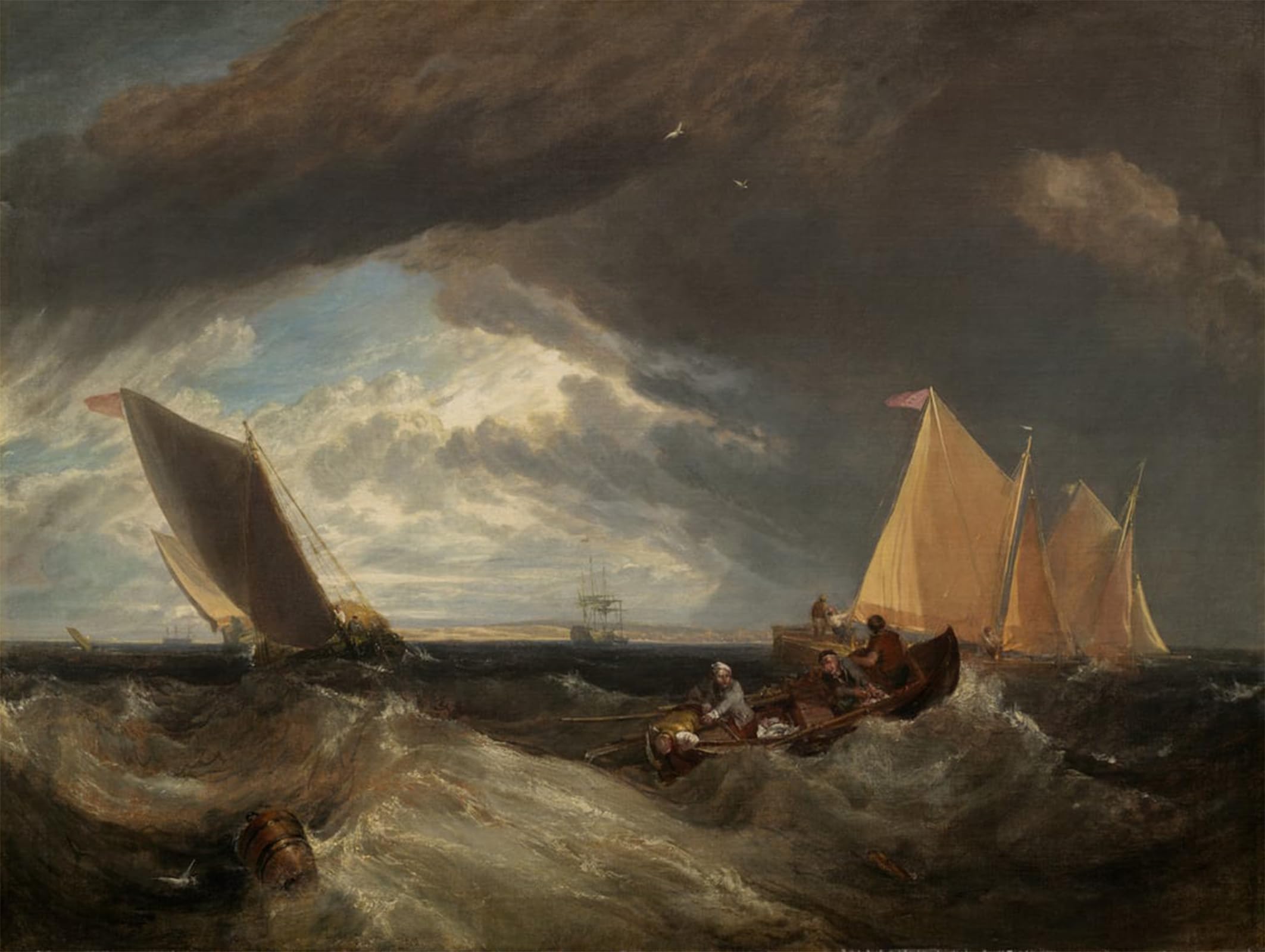 RZHRHJES Famous Painting Poster Art Canvas Print Retro Picture the Junction of the Thames and the Medway by Mallord William Turner Poster Wall Art for Home Decor 60x90cm