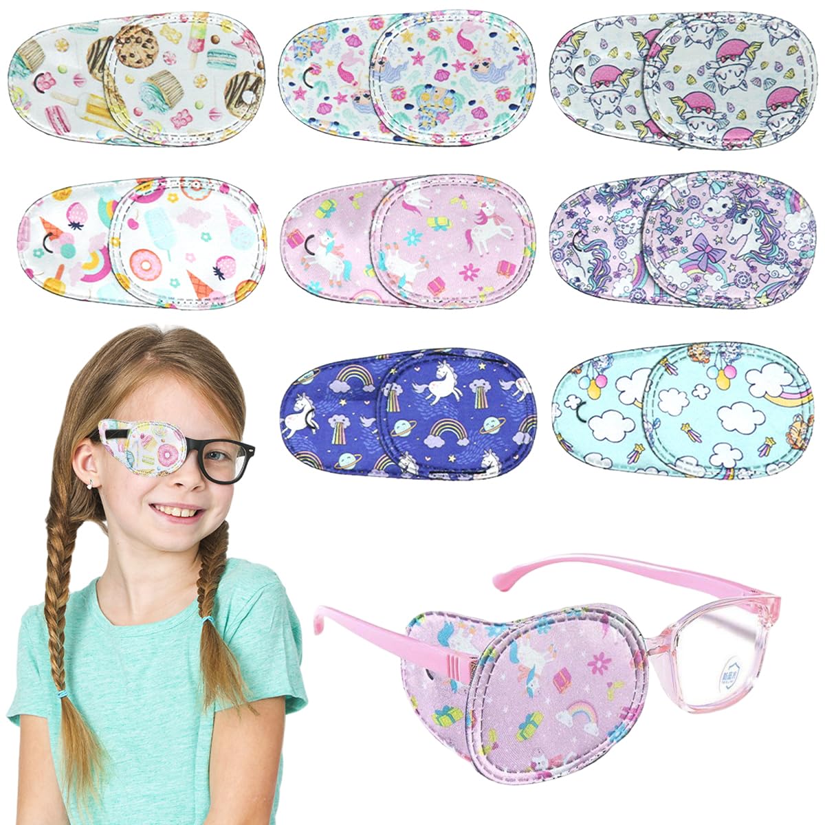 Buy HANNEA® 8Pcs Single Lens Cover for Kids, Lens Patches for