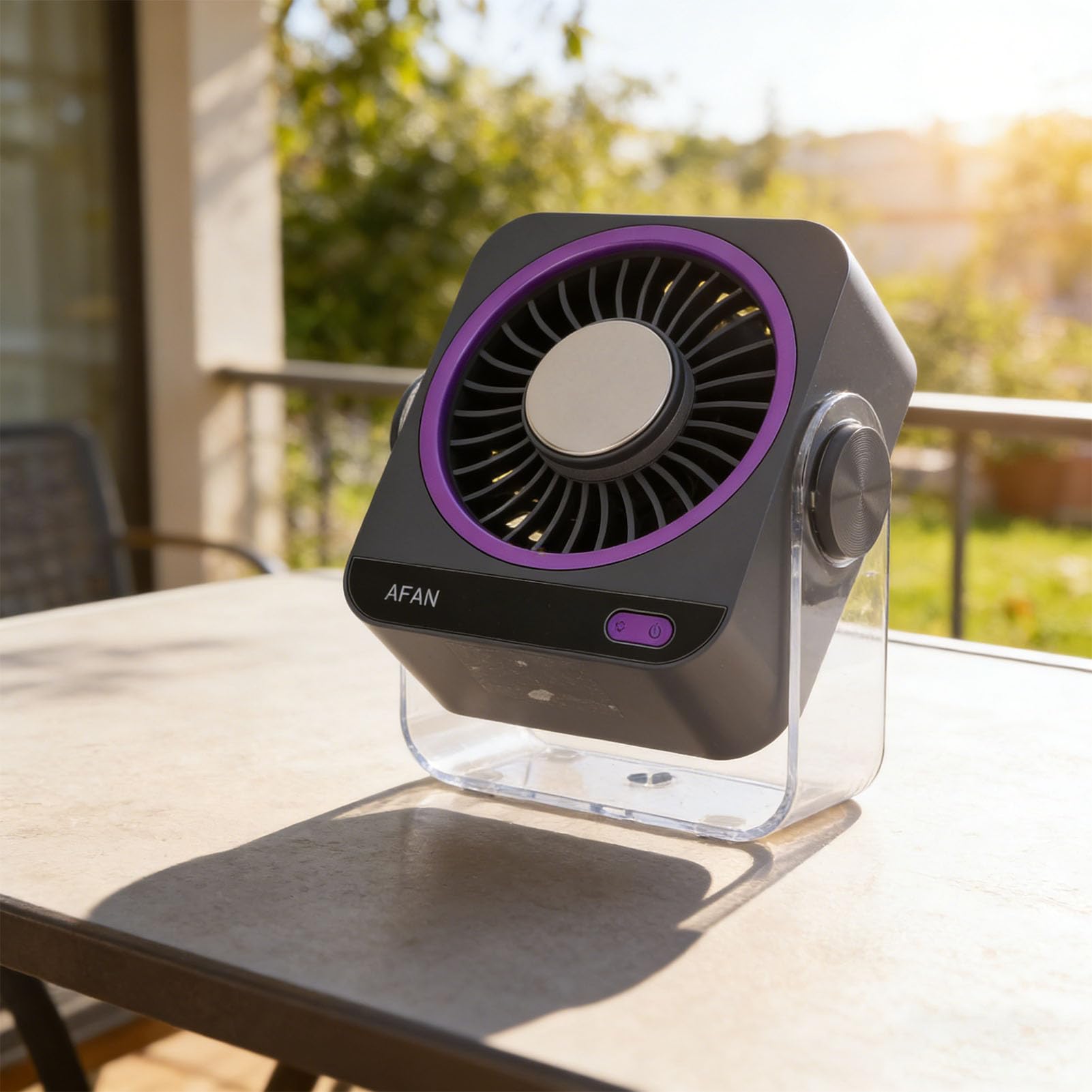 Ventilador de Escritorio Portátil Semiconductor, Refrigeración por Hielo, Ventilador Silencioso Recargable por USB con 199 Velocidades para Camping, Oficina, Tamaño ABS 143x57x169mm (GRAY)