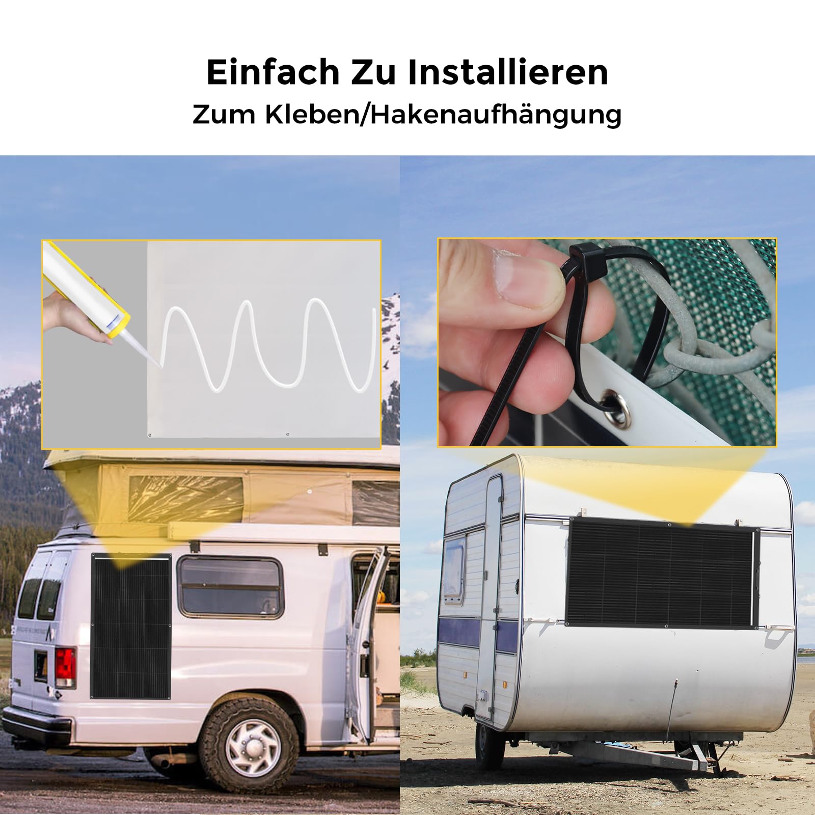 Flexibles Solarpanel 400W, 12V Monokristallines Solarmodul Flexibel 400Watt Wohnmobil für 12V Batterien Balkon Wohnwagen Boot, Balkonkraftwerk 400w Flexibel Pv Module Solaranlage für Flachdach