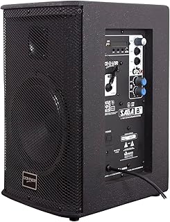 Caixa de som acústica saga 8 ativa bluetooth fm igreja bar