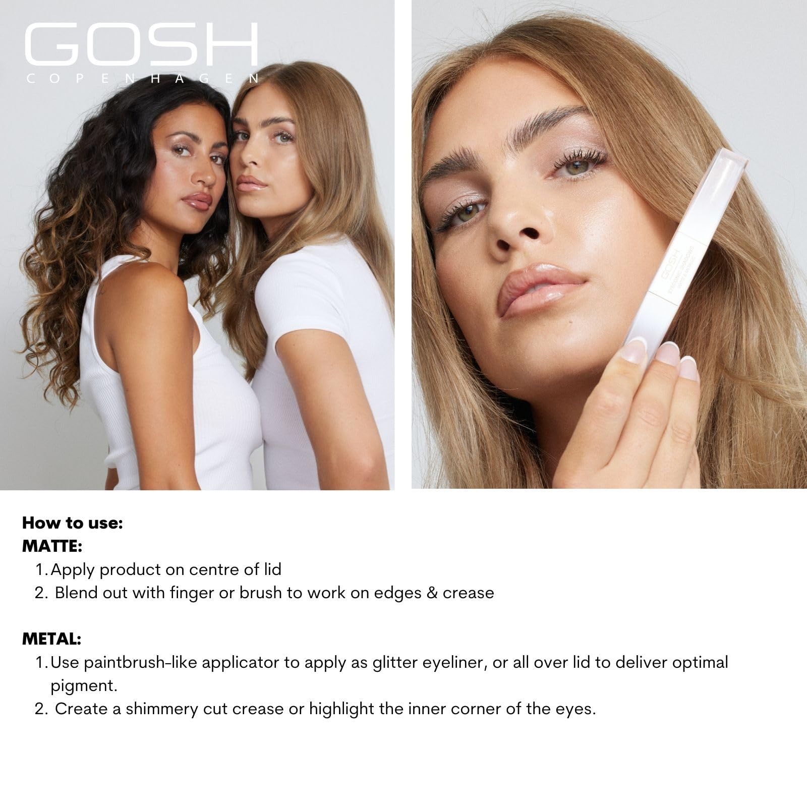 GOSH Eyeconic eyeshadow I 2-in-1 eyeshadow stick matte and metallic I Smudge-proof & waterproof - Image 4