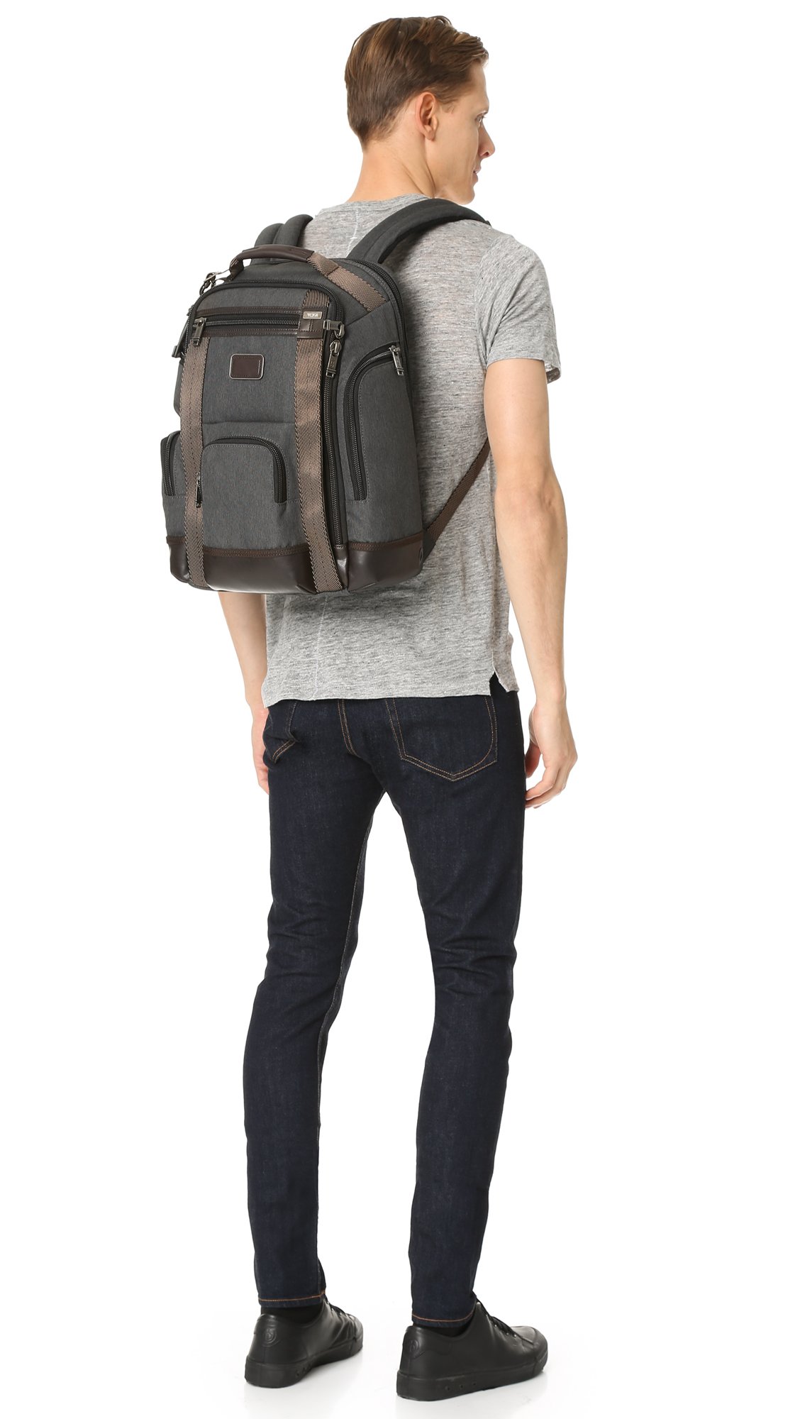 tumi alpha bravo shaw deluxe brief multipurpose backpack Tumi Alpha Bravo Shaw Deluxe Brief Pack Anthracite One Size