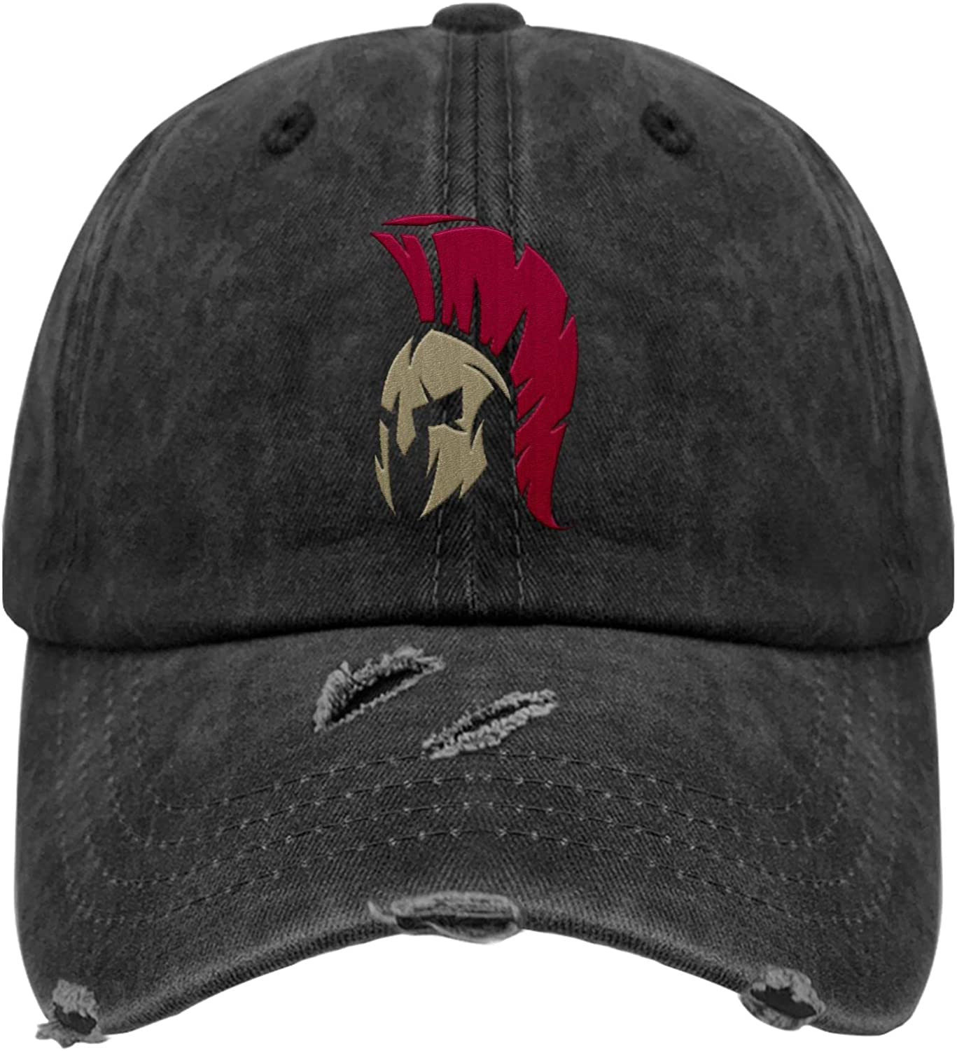 Tkpa Mol Unisex Black-Denim Baseball Cap Spartan Logo Embroidery Trucker Cap For Men Cool Adjustable For Gifts