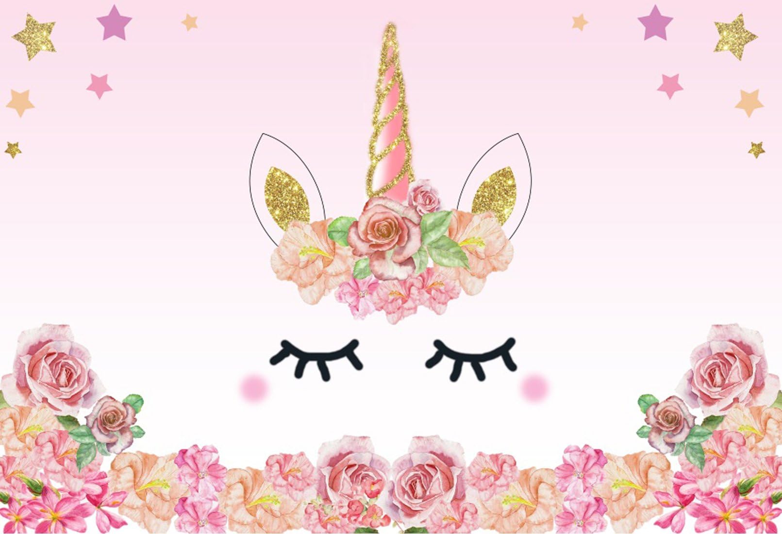 7 ft X 5 ft Unicorn Photography Backdrop Children Birthday Party Vinyl Studio Background Newborn Baby Shower Dessert Table