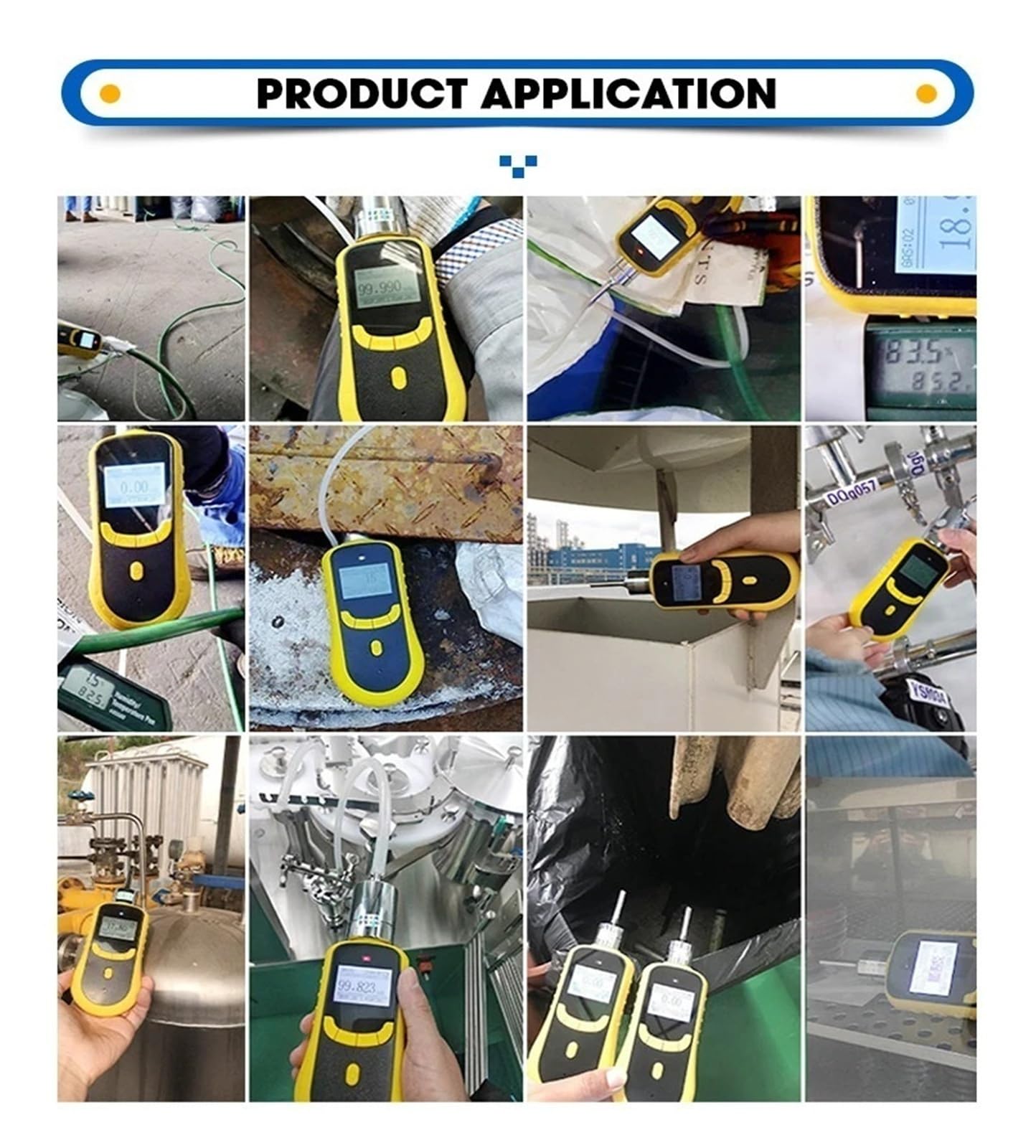 Détecteur de gaz CH4O électronique numérique avec écran LCD, Alarme sonore et Lumineuse, Dispositif d'alarme de gaz for Le Travail et la Maison. Intérieur/Extérieur