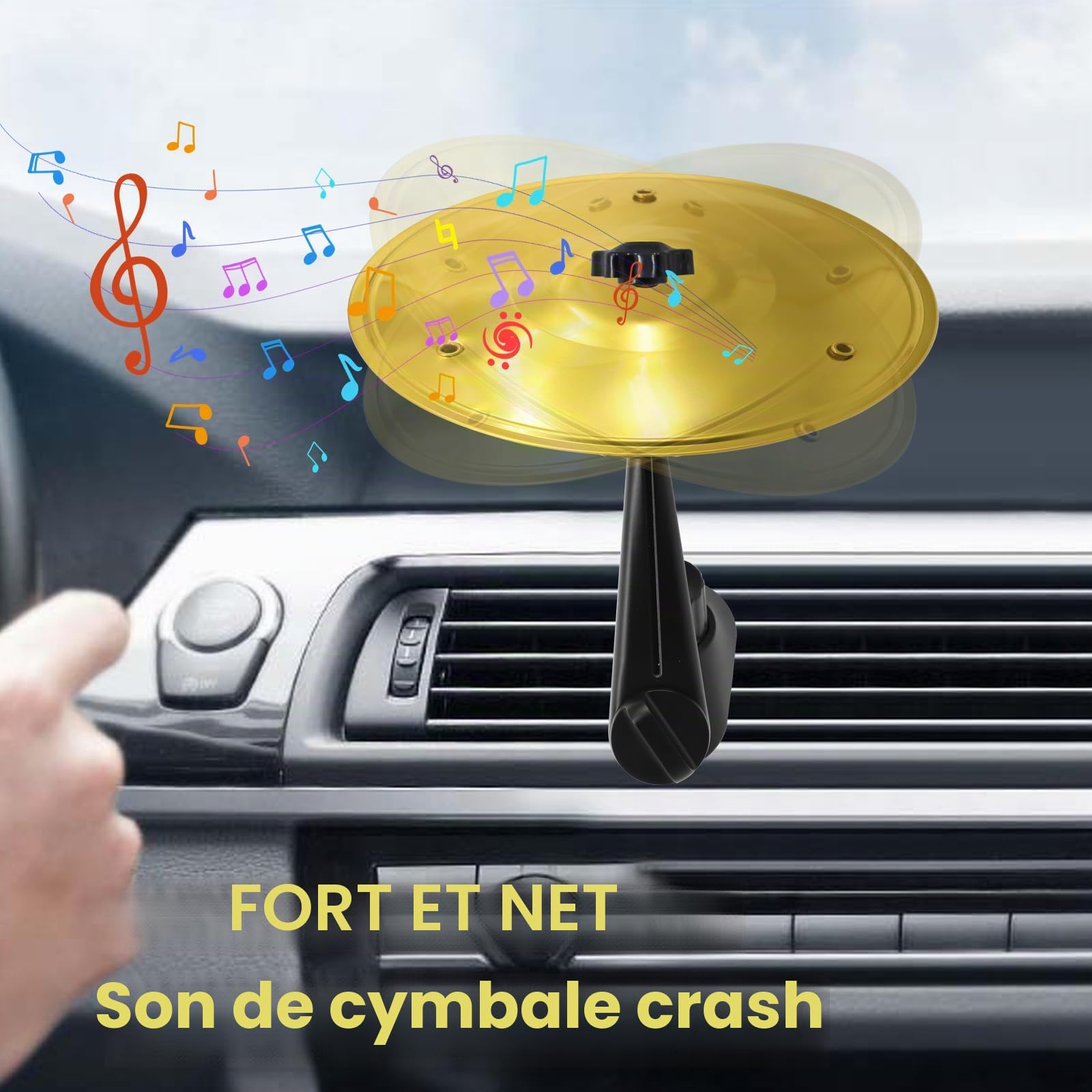Mini Cymbale de Voiture (Or)