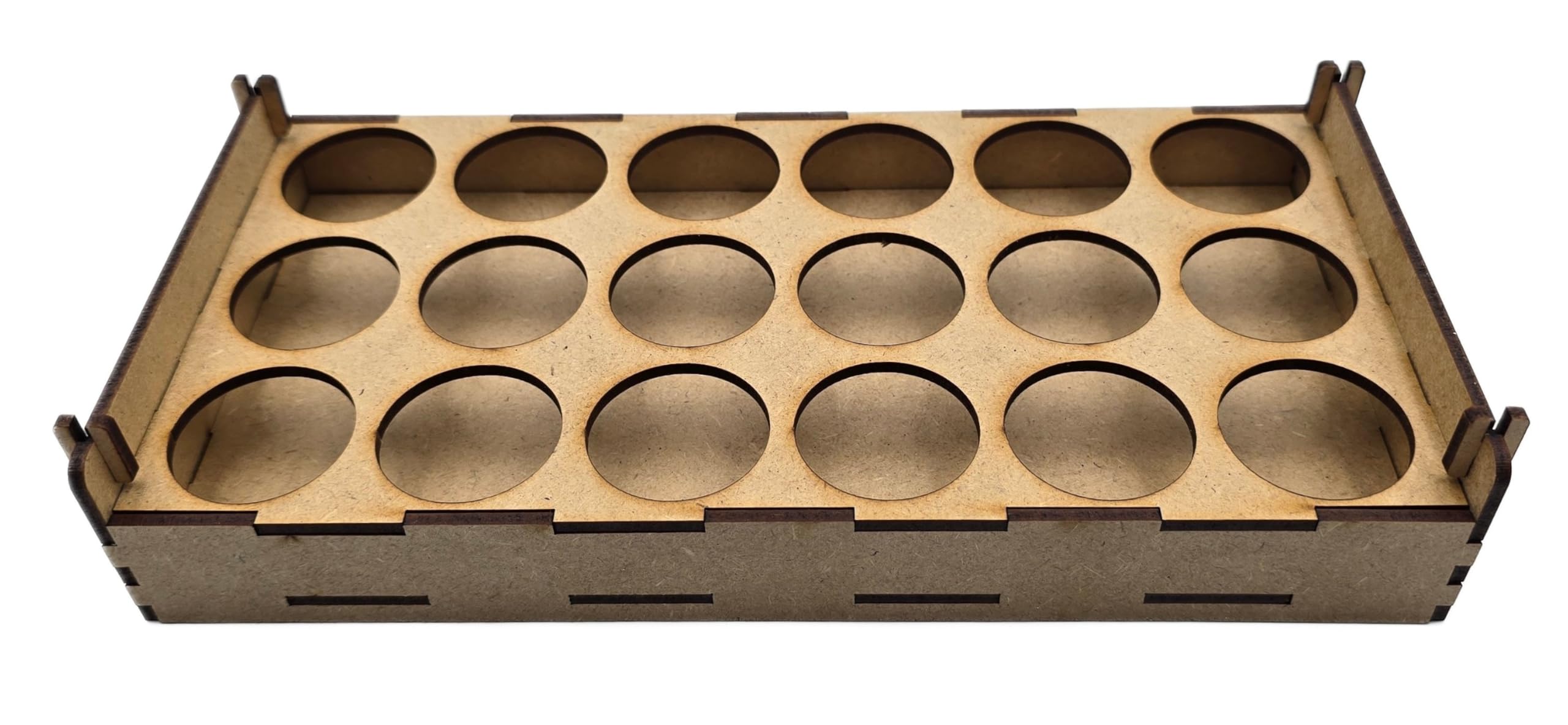 HobbyHold Model Building Paint Shelf 18 Holes Model Building Accessories Wooden Laser Cut 35mm Paint Station Ideal for Citadel and Vallejo Paintings Stand