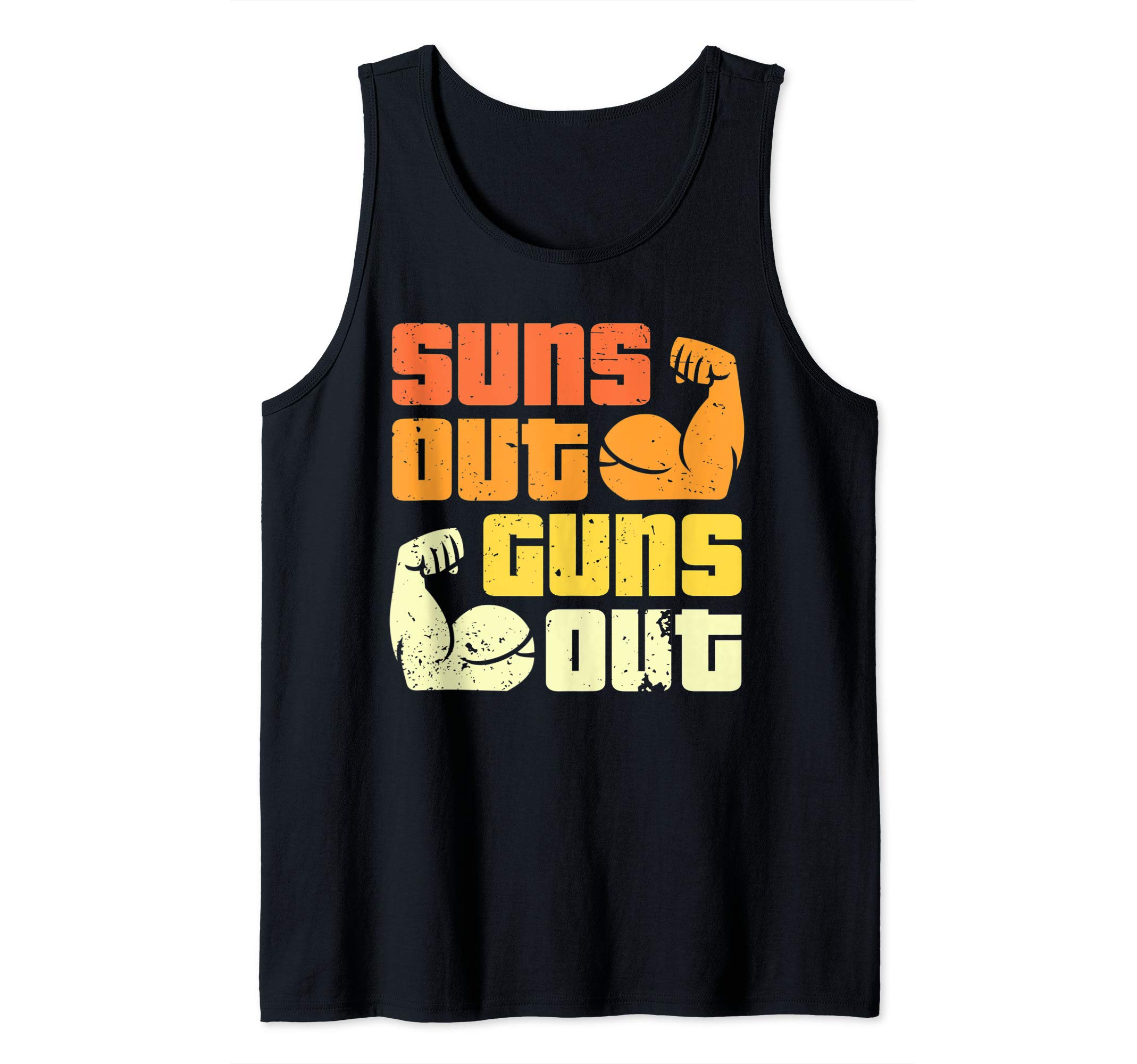 Fitness Workout TeesCali Style Bodybuilding Sun's Out Guns Out Biceps Tank TopOEKO-TEX STANDARD 100