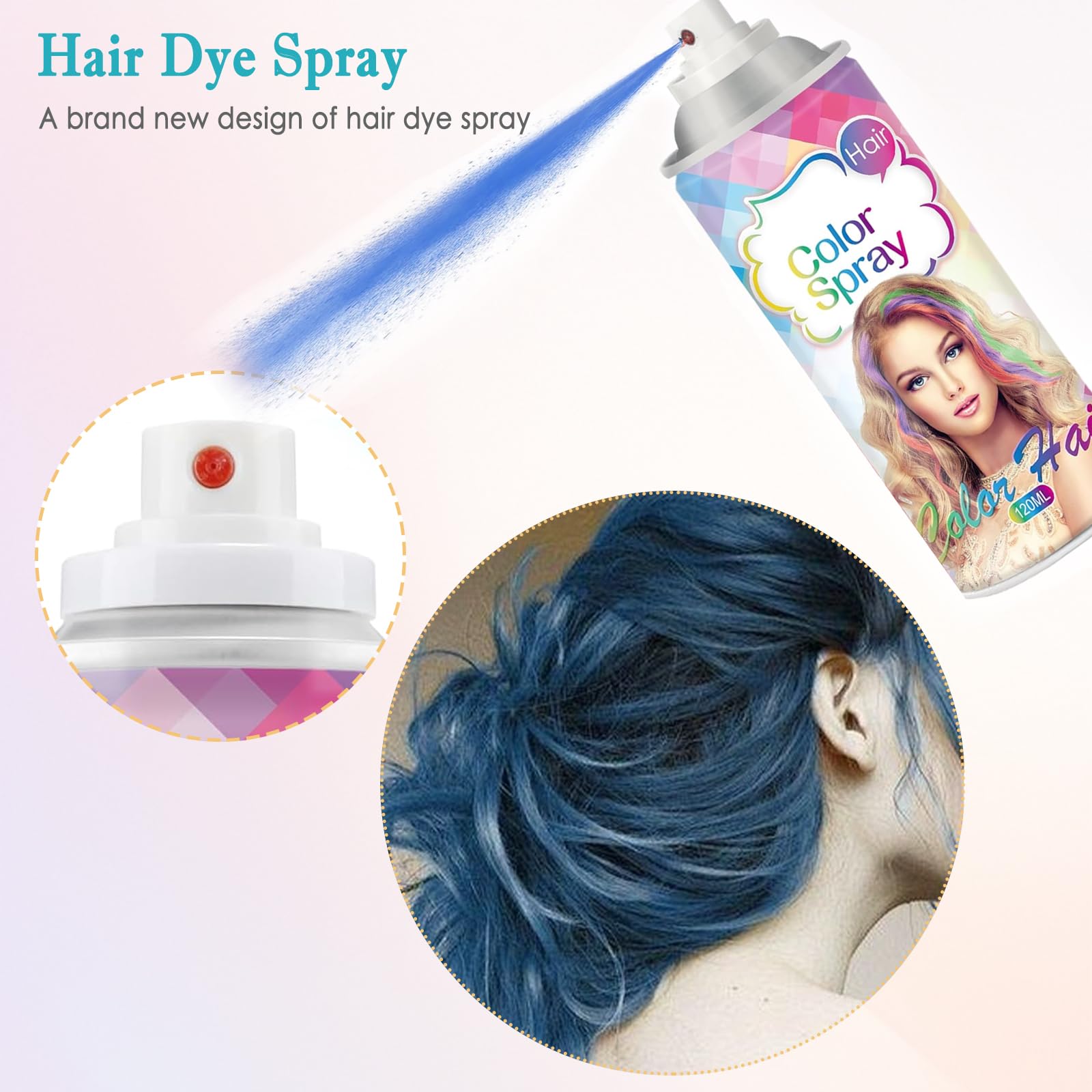 Amazon.com : Blue Hair Spray, Temporary Hair Color Spray for Women