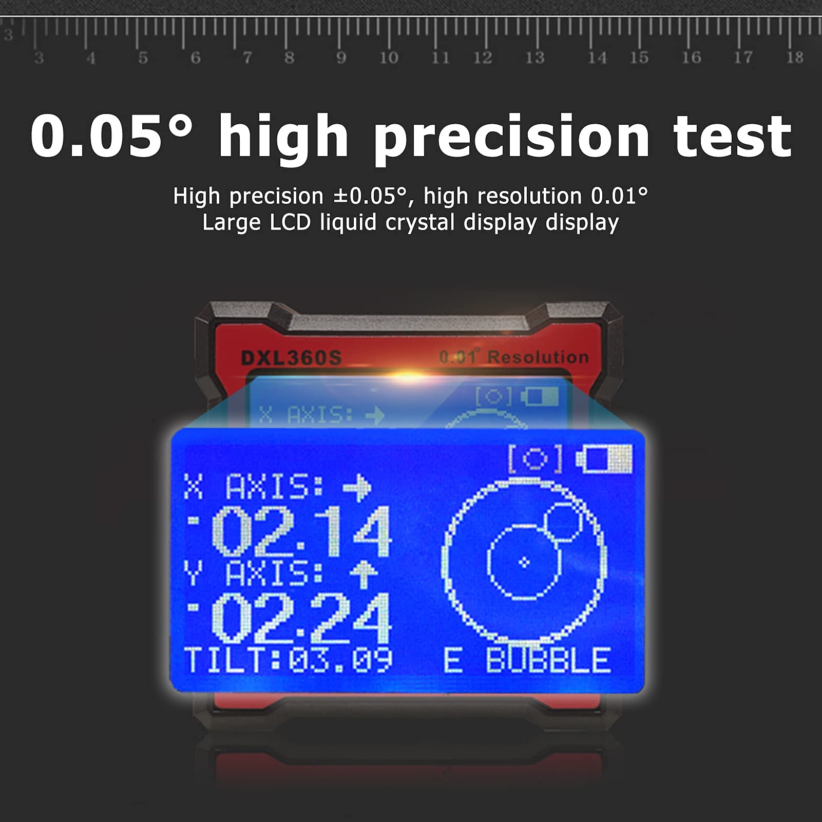 Dxl360s Digital Angle Protractor Inclinometer Dual Axle Level Box Angle ...