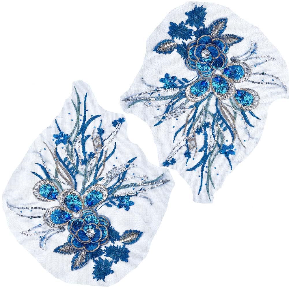 GORGECRAFT 3D pailletten kralen geborduurde kant applicatie bloemen