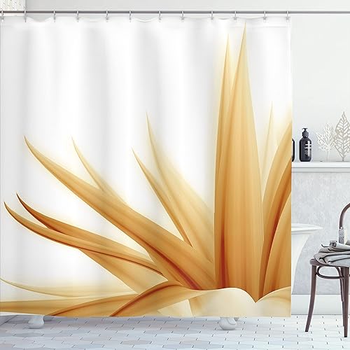 Miniatura 43 de Ambesonne Cortina de ducha de perro salchicha, cachorro salchicha sobre un fondo turquesa abstracto, animal de raza pura, juego de decoración de