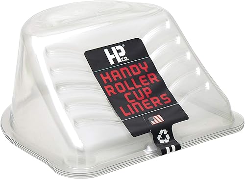 Miniatura 2 de Handy 1620-12 Roller Cup Liners, paquete de 4, blanco y Bercom Handy 1600-6 Roller Cup, rojo, 1 pinta