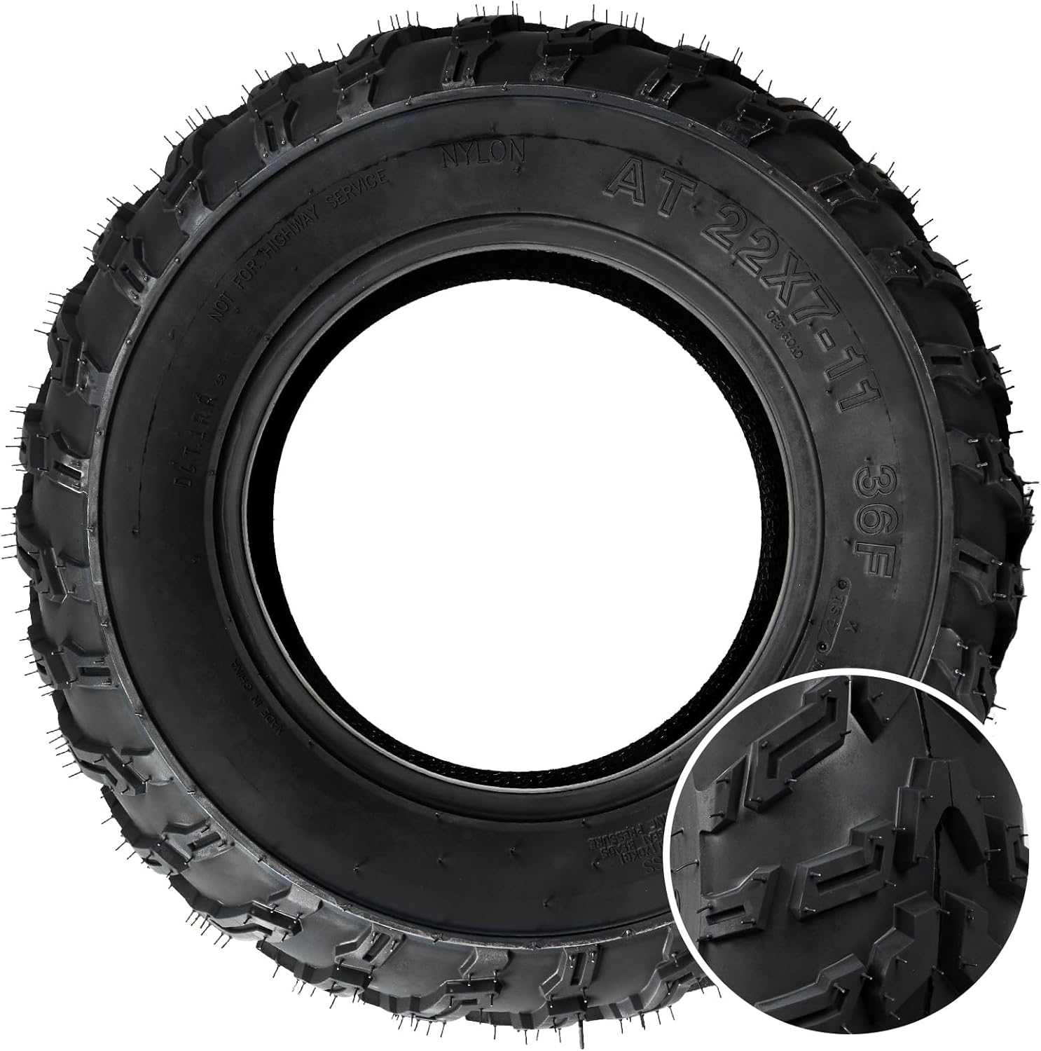 PROPARTS Set of 2 22x7-11 ATV UTV Tires 22x7x11 6PR Off-road Quad Tires Compatible with Honda Recon 250 Suzuki Ozark 250 All Terrain Tire, Tubeless