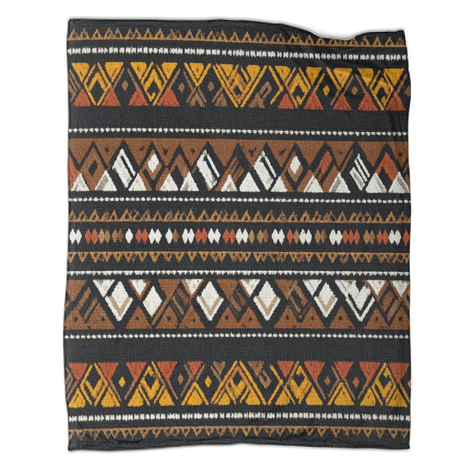 kaiyun African Tribal Geometric Patterns Home Use Bedding 3D Digital Printed Plush Bed Blanket Sofa Throws 40x50inch(100x130cm)