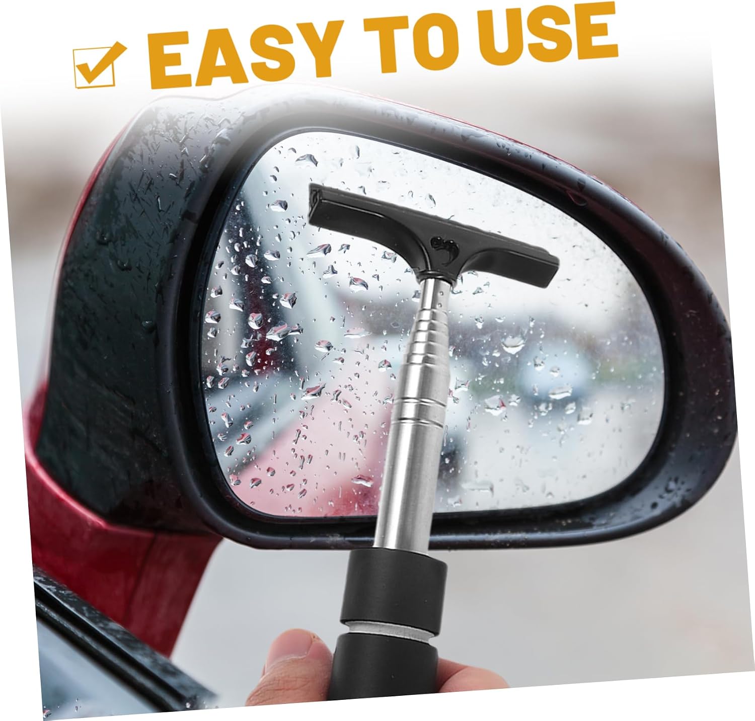 Retractable Car Window Squeegee Windshield Cleaning Brush for Rearview Mirror Auto Glass Cleaner Squeegee for Side Mirror