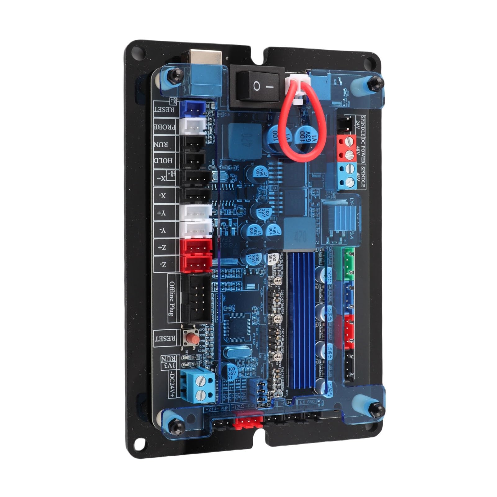 RepiceFinem Carte de Contrôleur GRBL 3 Axes 32 Bits pour Moteur Pas à Pas Contrôle Précis du Mouvement pour Machines de Gravure du Bois et Routeurs CNC avec Support Hors Ligne Compatibilité Polyvale