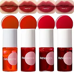 Conjunto De 4 Cores Batom, Brilho À Prova D'Água Longa Duração, Leve, Não Pegajoso E Transferência, Acabamento Fosco, Maquiagem Coreana, Multiuso Para Bochechas