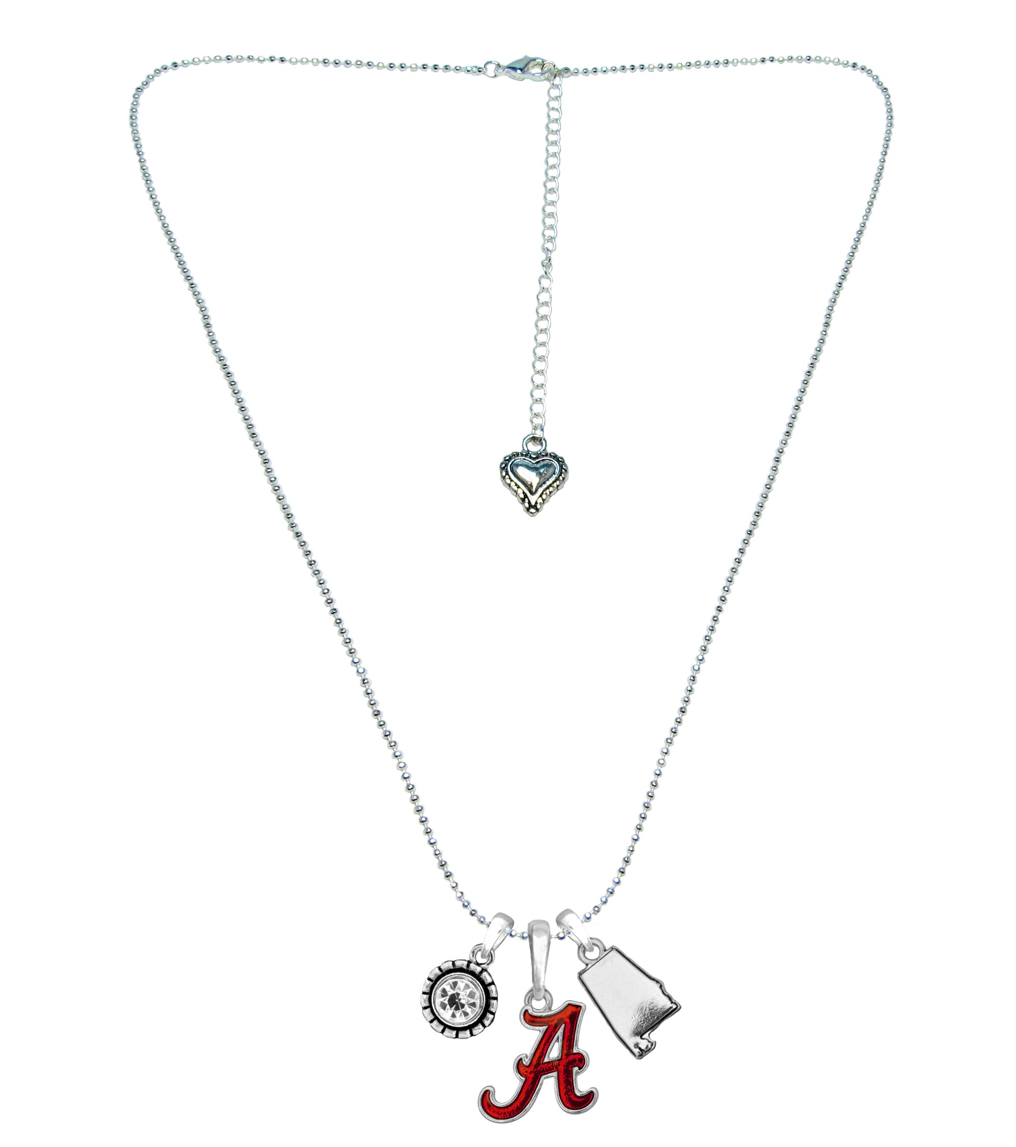 Sports Accessory StoreAlabama Crimson Tide Home Sweet Home Silver Crystal Necklace Jewelry Gift UA