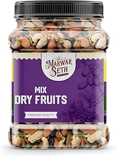 MARWARSETH Mix Dry Fruit 500GM | Healthy Mixed Nuts and Seed with Almonds, Cashews, Dates, Pumpkin, Candied Amla Fit for Fastin | Reusable Jar Pack Of 1-picture-11
