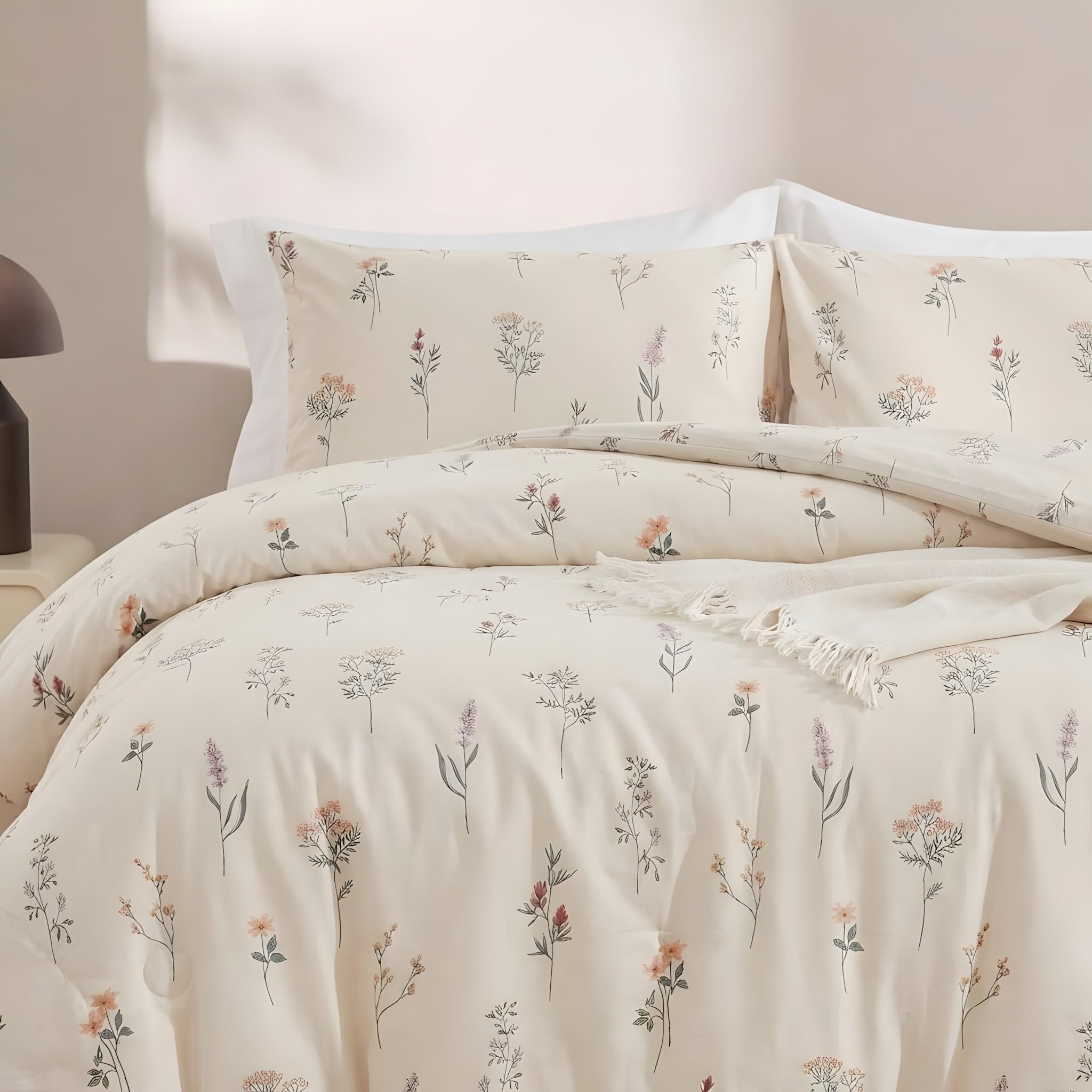 Housse de couette enfant abricot 140x200 pour un lit hypoallergénique et doux