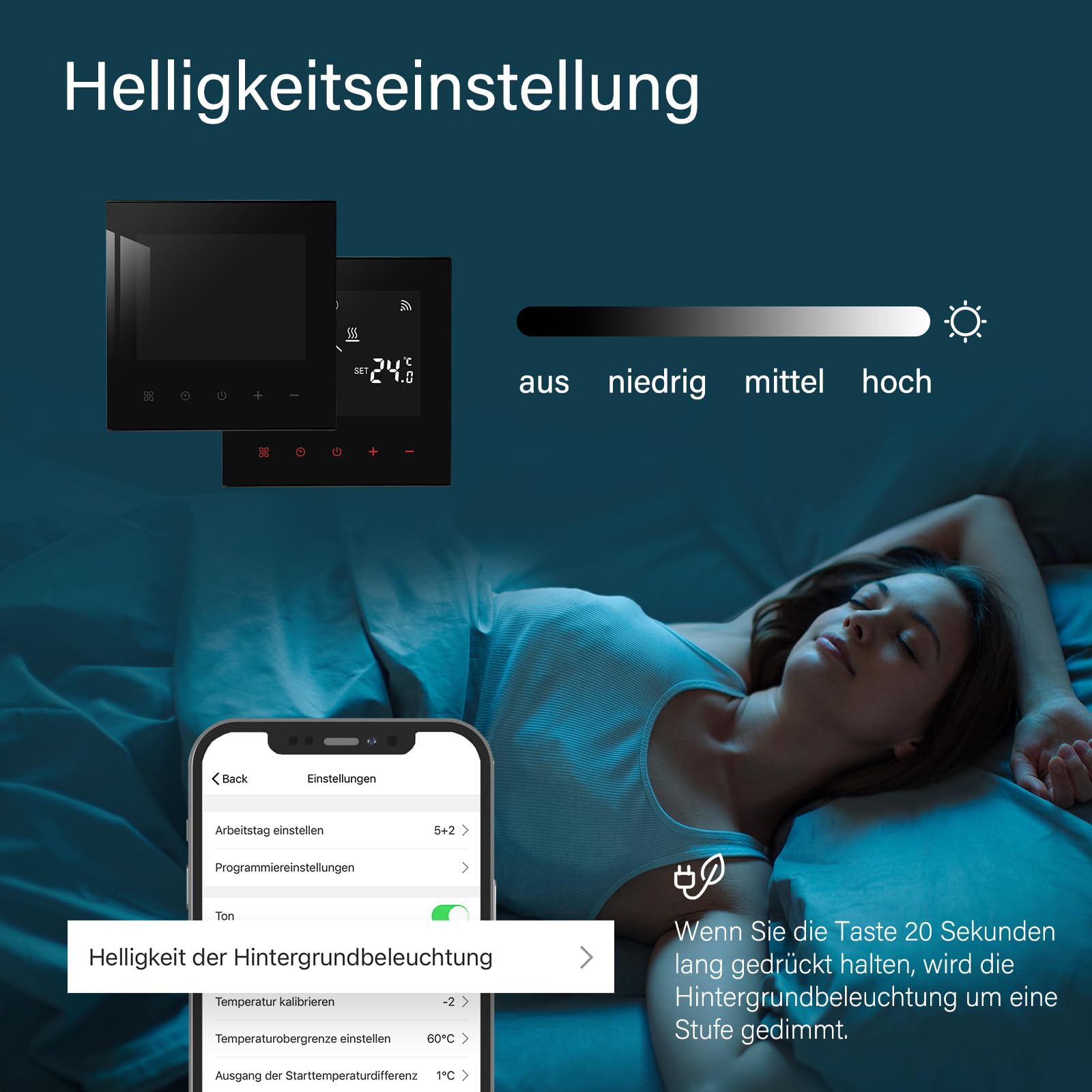 Thermostat Fussbodenheizung Smart für Wasser Fußbodenheizung, Beok WiFi Raumthermostat Thermostate Heizung Digital Programmierbar Kompatibel Alexa, Google Home 3A 230V TDR89B-WIFI-WP Schwarz