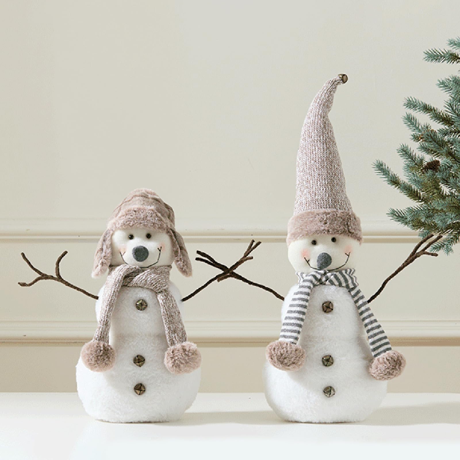 Figurine miniature de Noël, Père Noël, bonhomme de neige, décoration de bureau