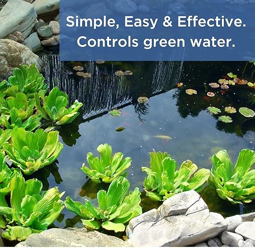 Miniatura 3 de Healthy Ponds AquaLily - Limpiador de agua para estanque lleno de bacterias beneficiosas naturales | Dispensador decorativo recargable que trata